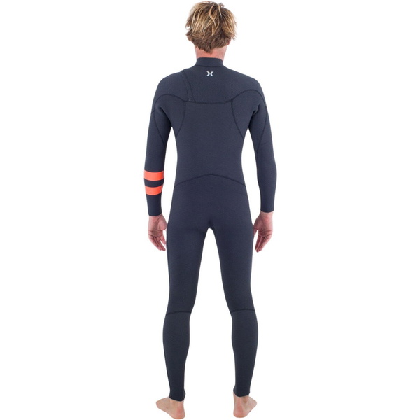 Hurley Mens Plus 4/3mm Chest Zip Wetsuit MFS0012403 - Black / Graphite